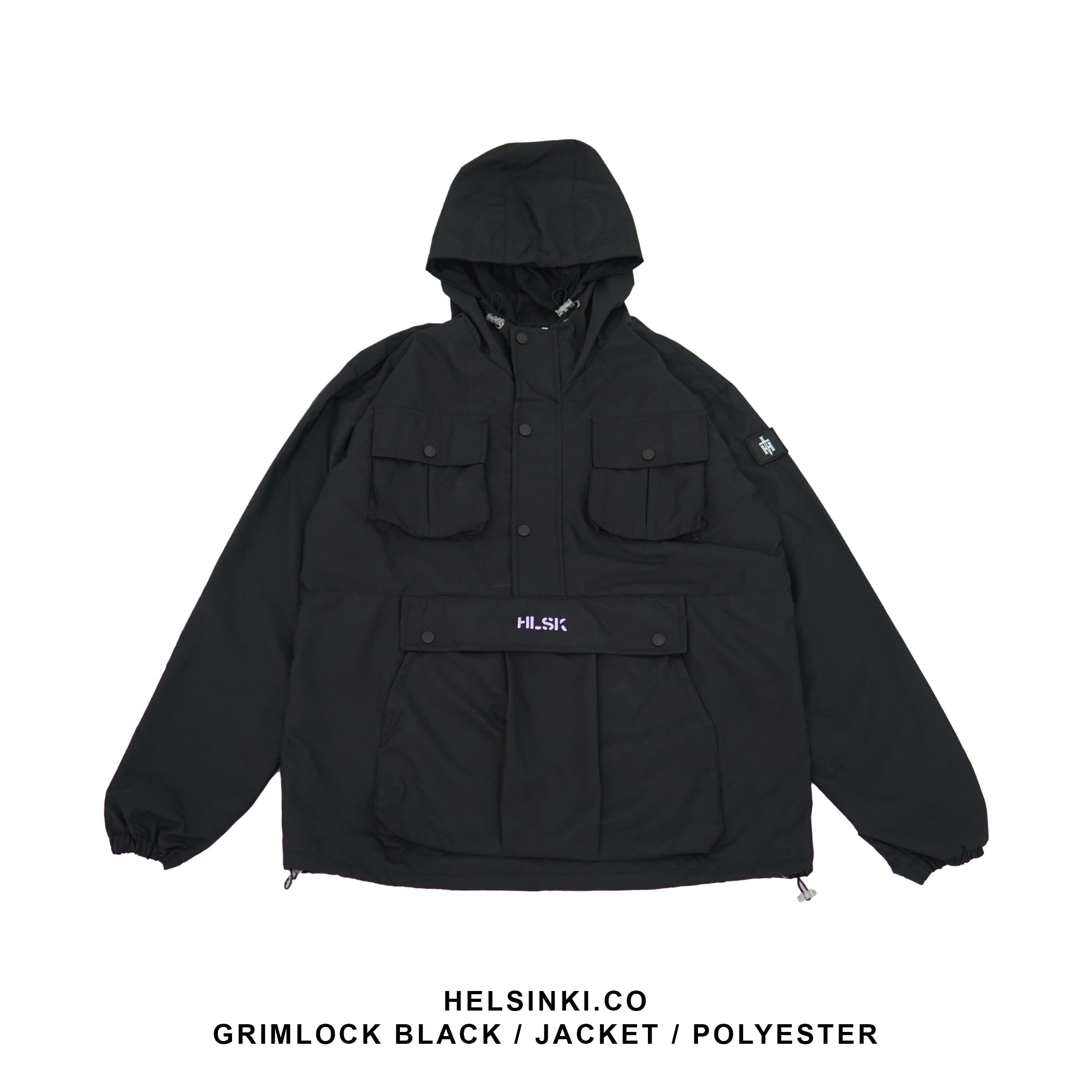 JAKET WINDBREAKER HELSINKI GRIMLOCK BLACK - Image 13
