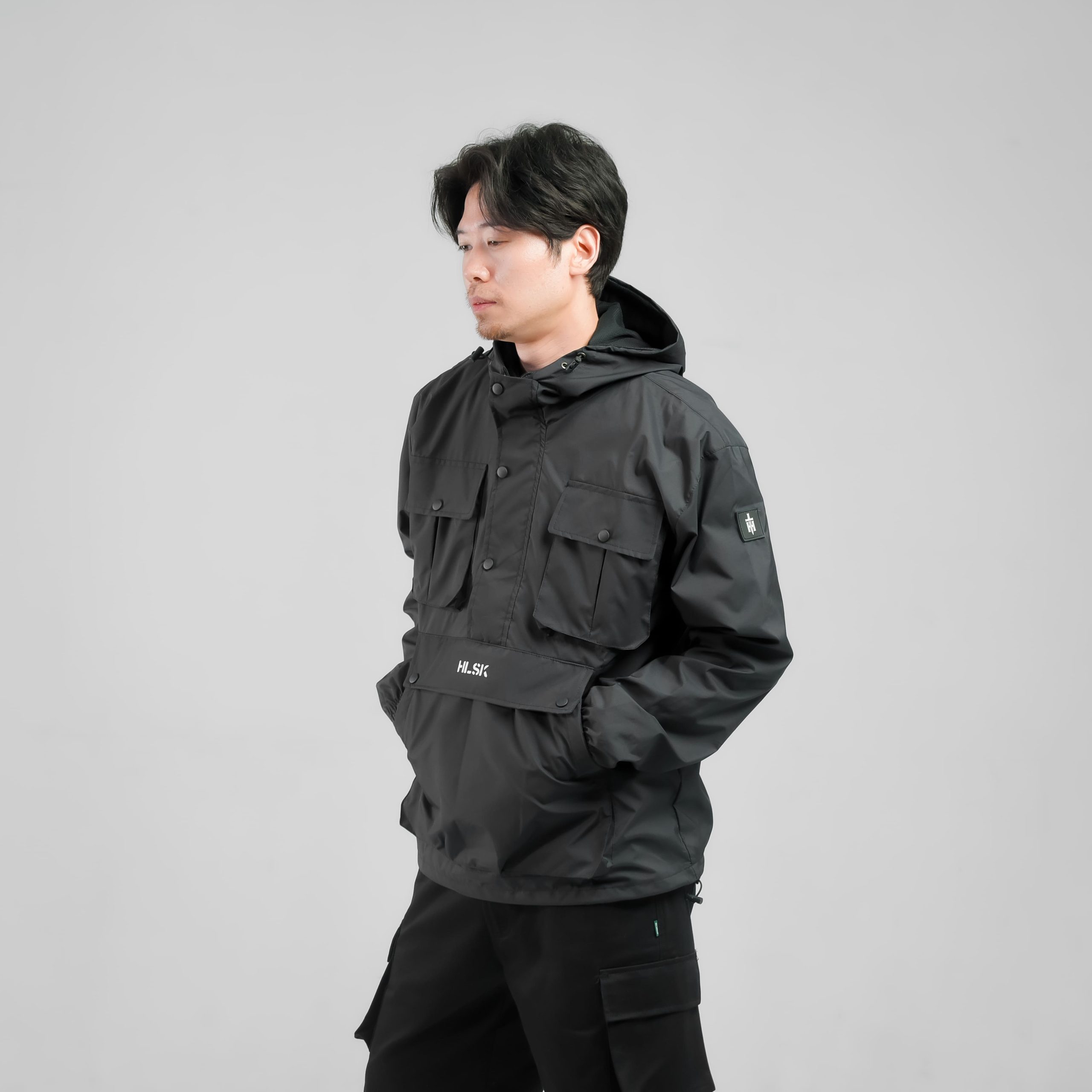 JAKET WINDBREAKER HELSINKI GRIMLOCK BLACK - Image 6