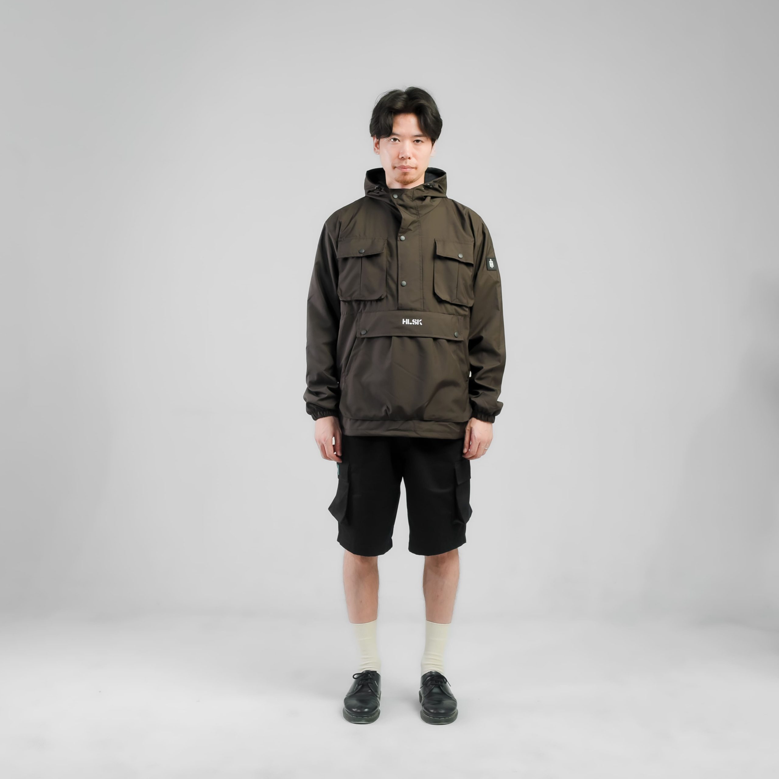 JAKET WINDBREAKER HELSINKI GRIMLOCK DARK BROWN