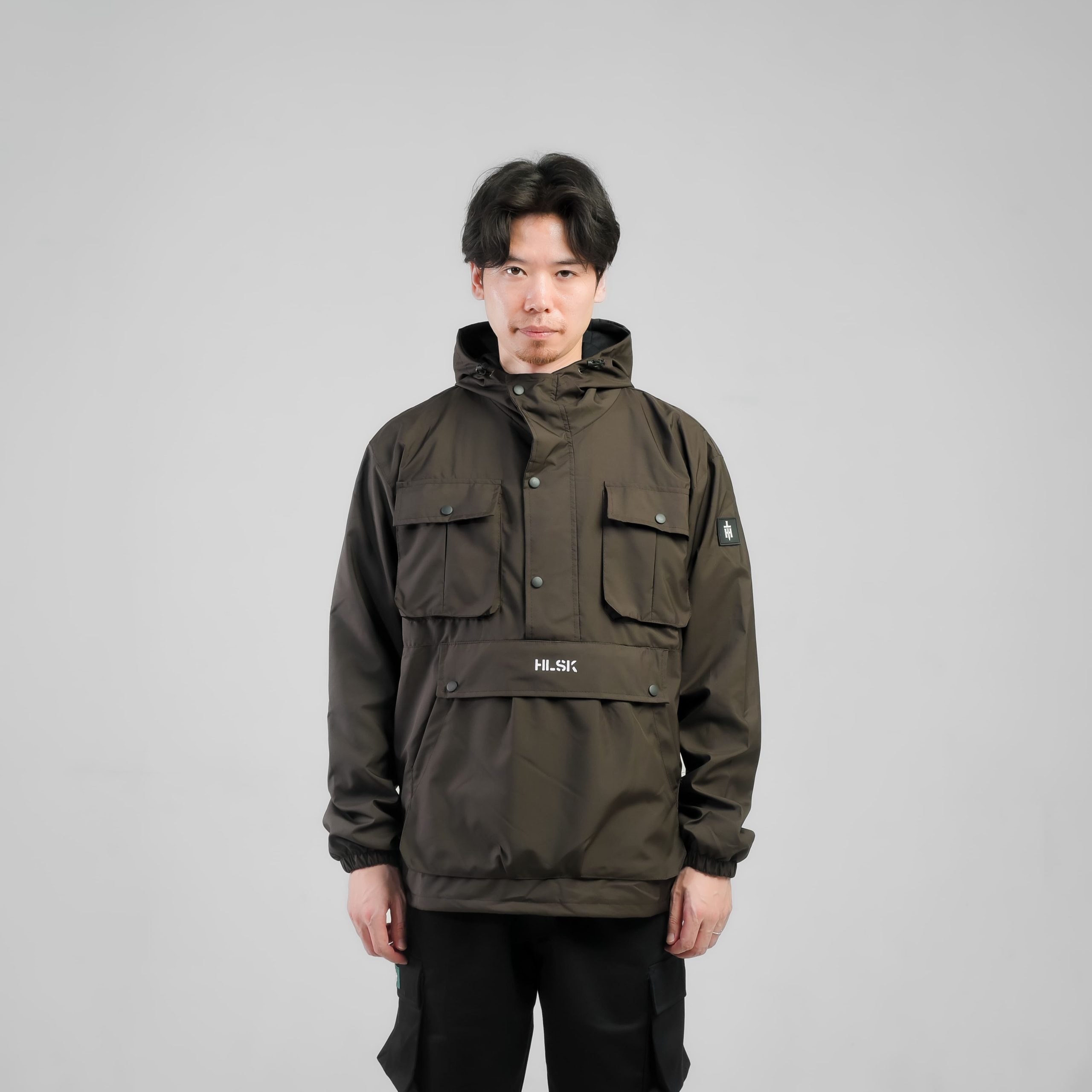 JAKET WINDBREAKER HELSINKI GRIMLOCK DARK BROWN - Image 4