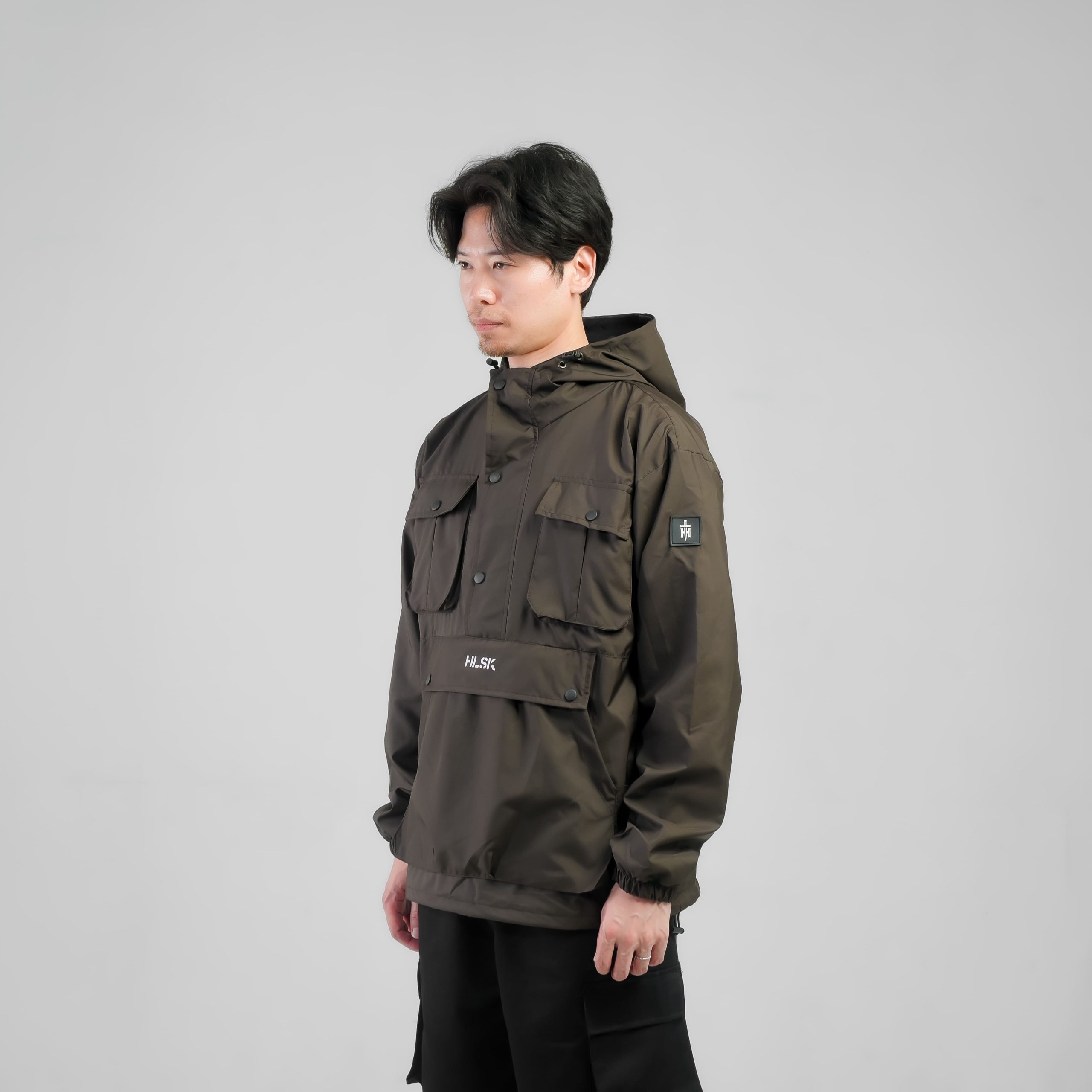 JAKET WINDBREAKER HELSINKI GRIMLOCK DARK BROWN - Image 6