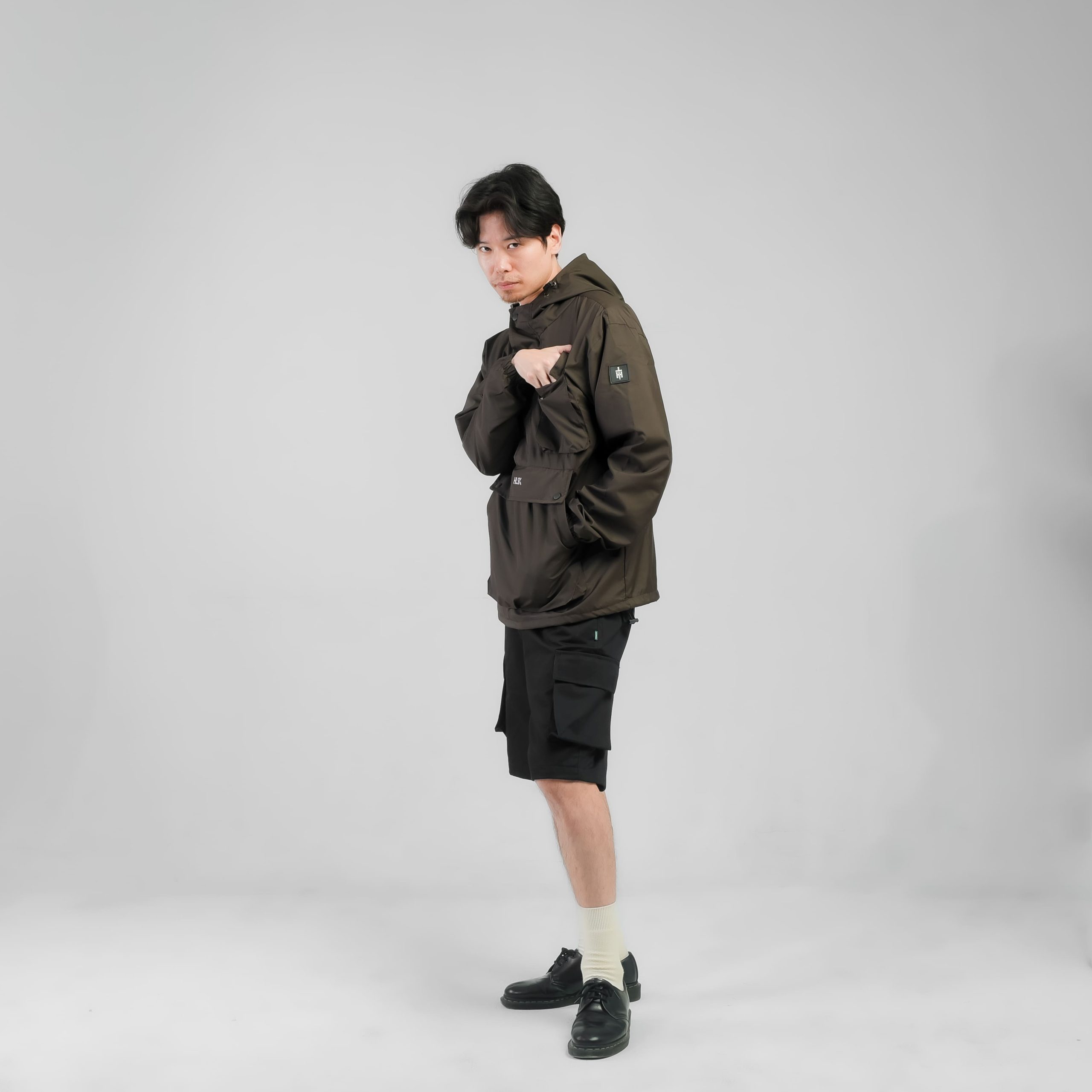 JAKET WINDBREAKER HELSINKI GRIMLOCK DARK BROWN - Image 9