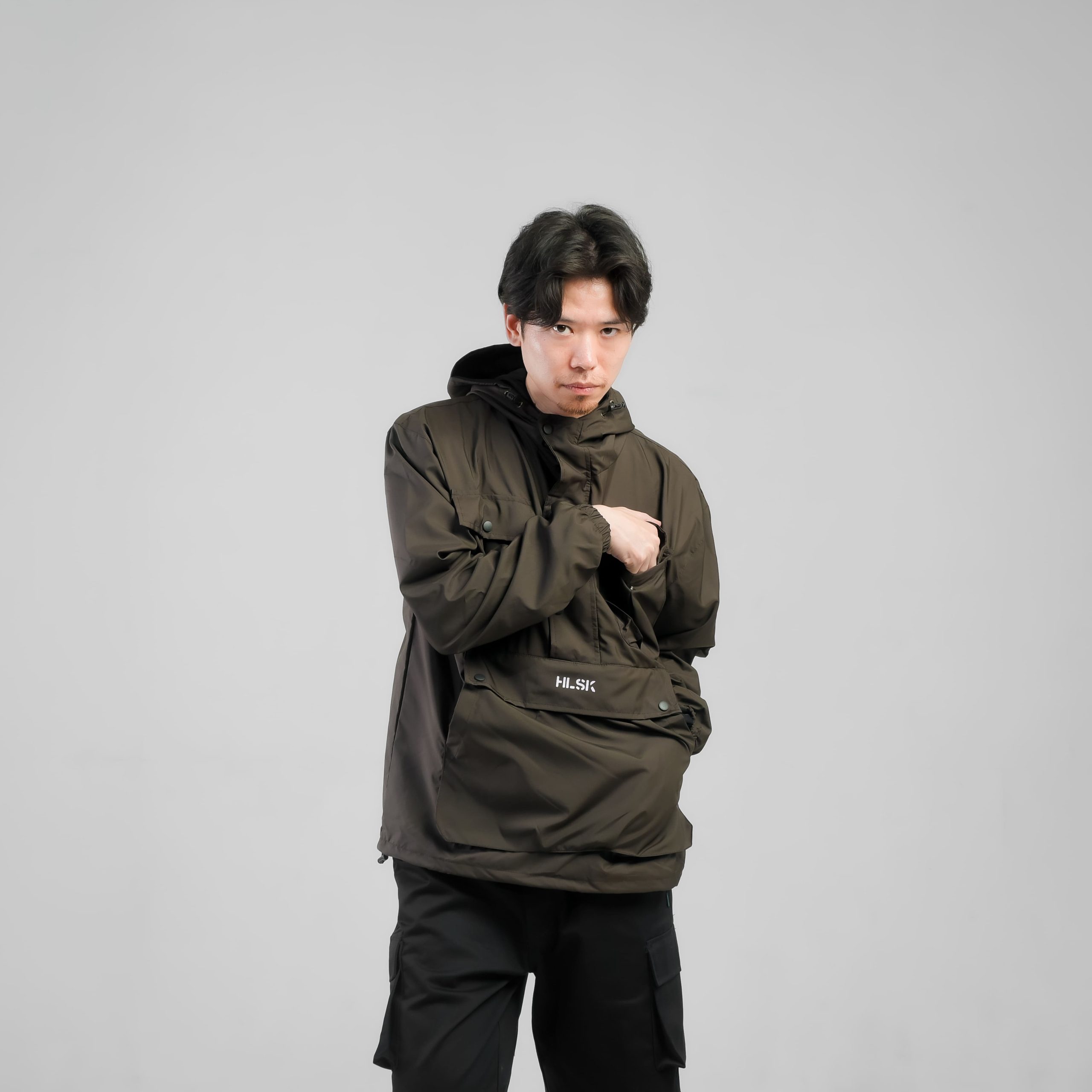 JAKET WINDBREAKER HELSINKI GRIMLOCK DARK BROWN - Image 10