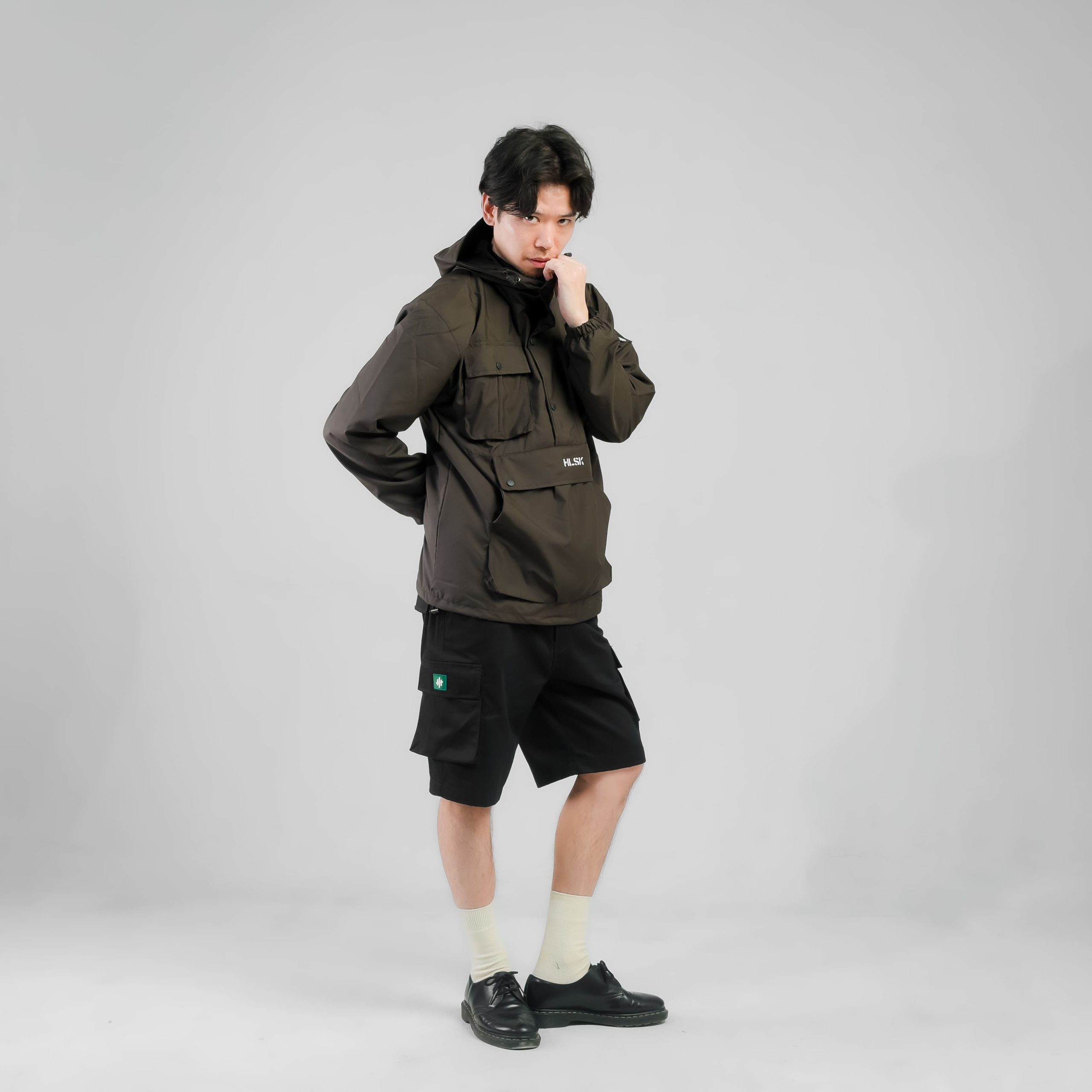 JAKET WINDBREAKER HELSINKI GRIMLOCK DARK BROWN - Image 11