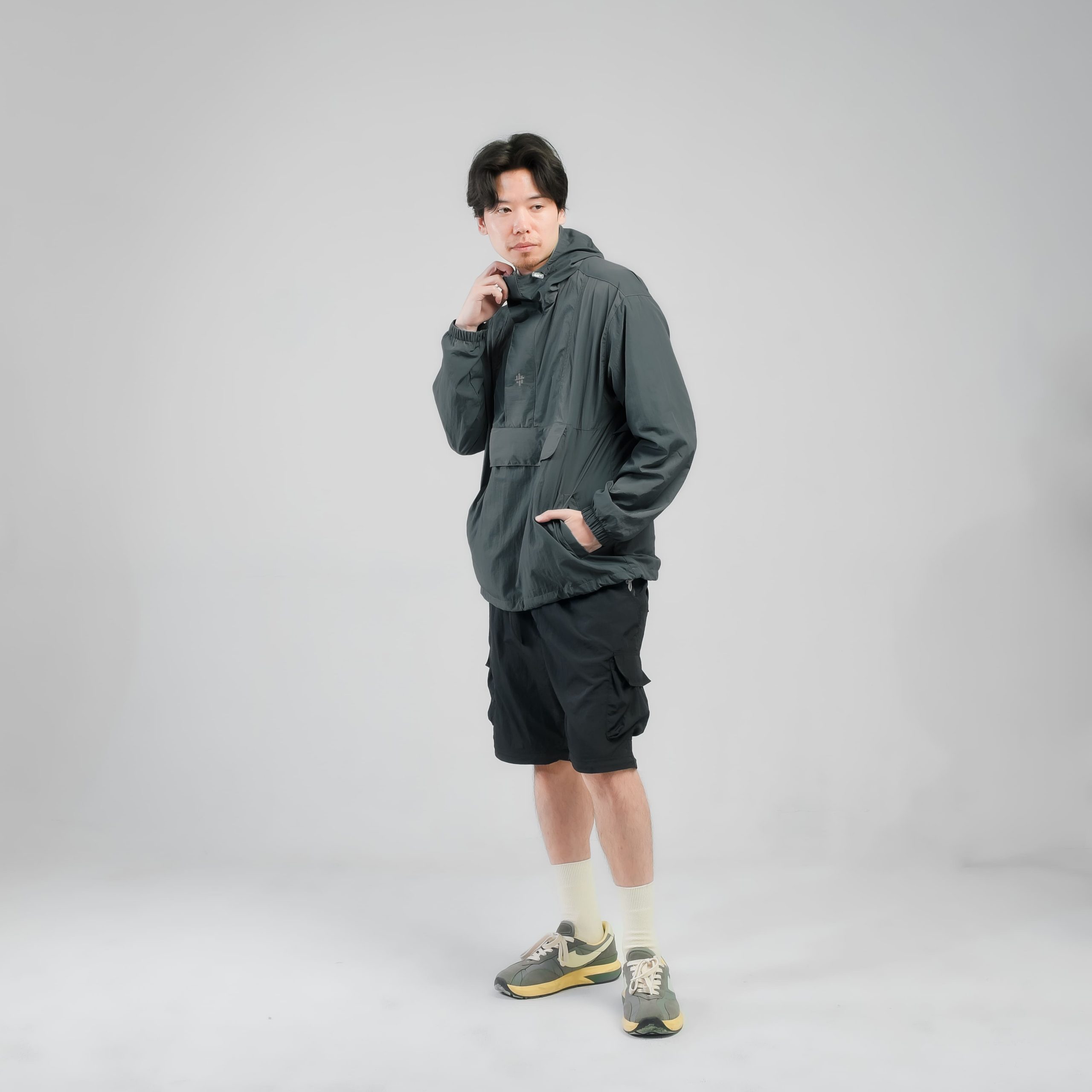 CAGOULE JACKET HELSINKI ALPHA STONE GREY - Image 3