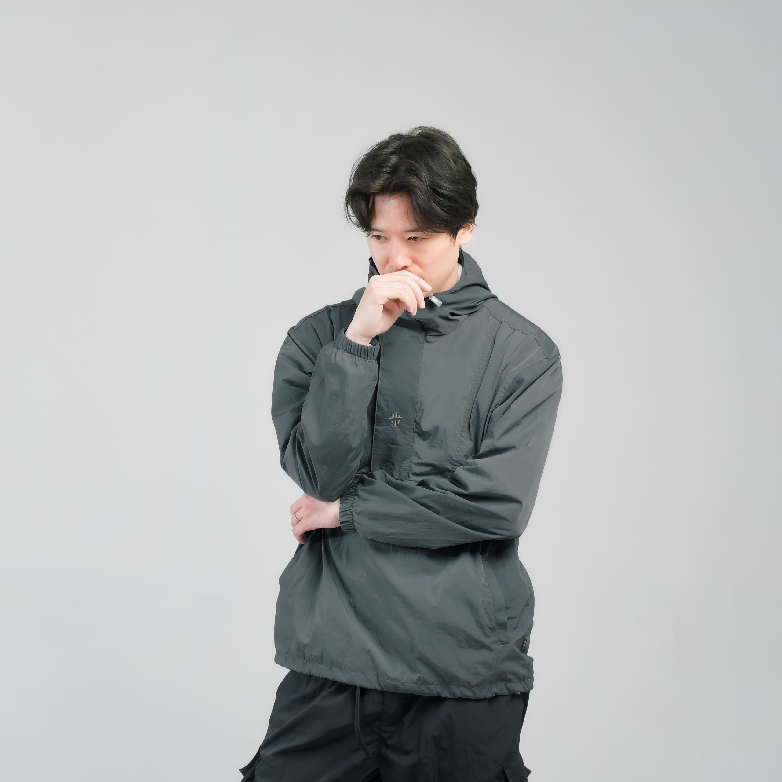 CAGOULE JACKET HELSINKI ALPHA STONE GREY - Image 4