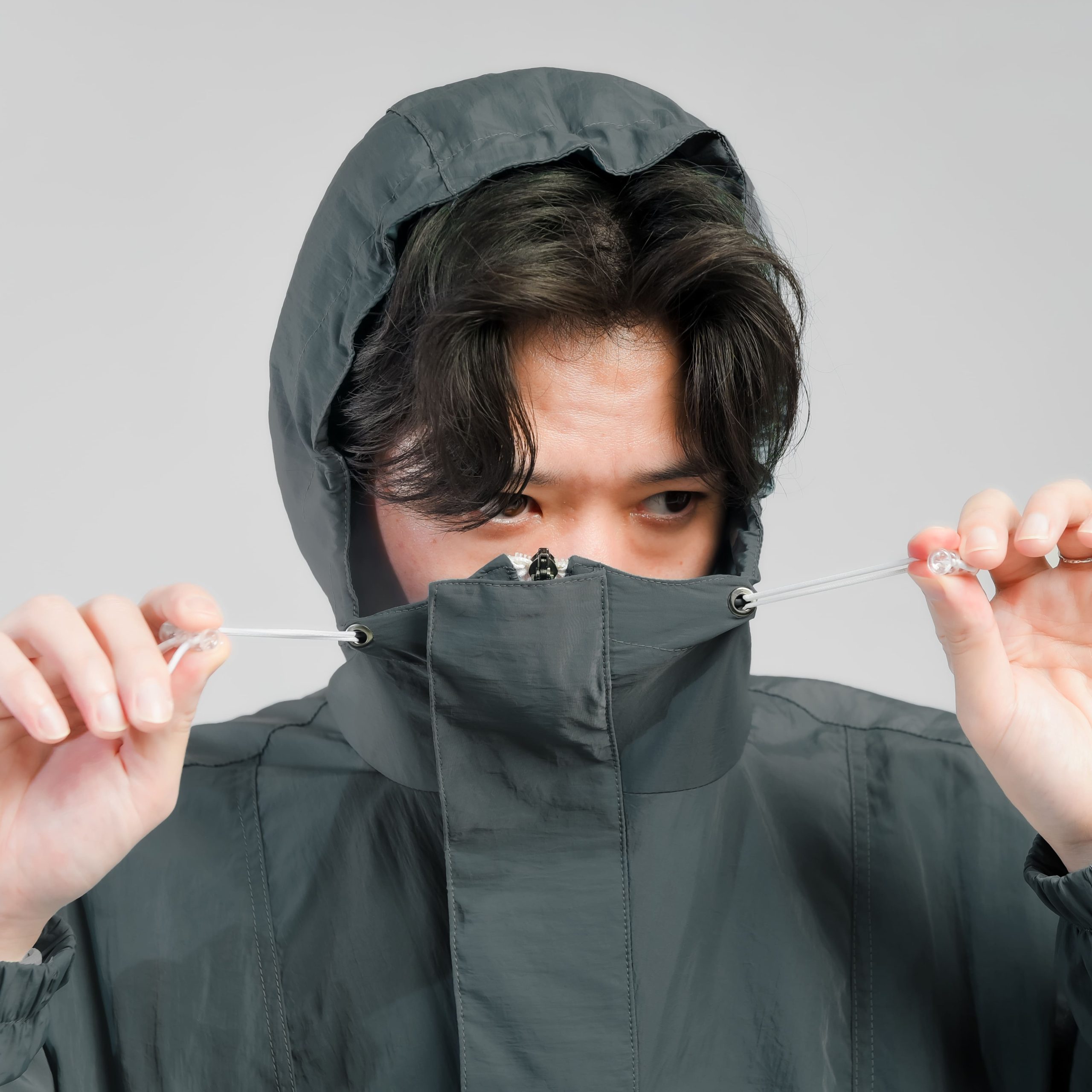 CAGOULE JACKET HELSINKI ALPHA STONE GREY - Image 10